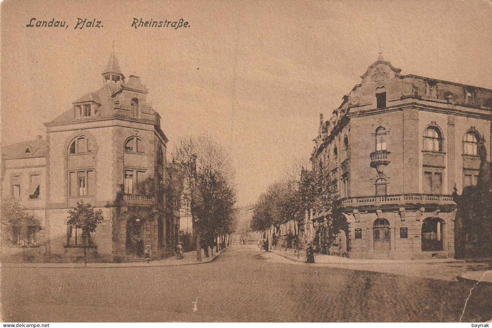 DE316  --  LANDAU  --  RHEINSTRASSE  --  WRITEN 1921 - Landau