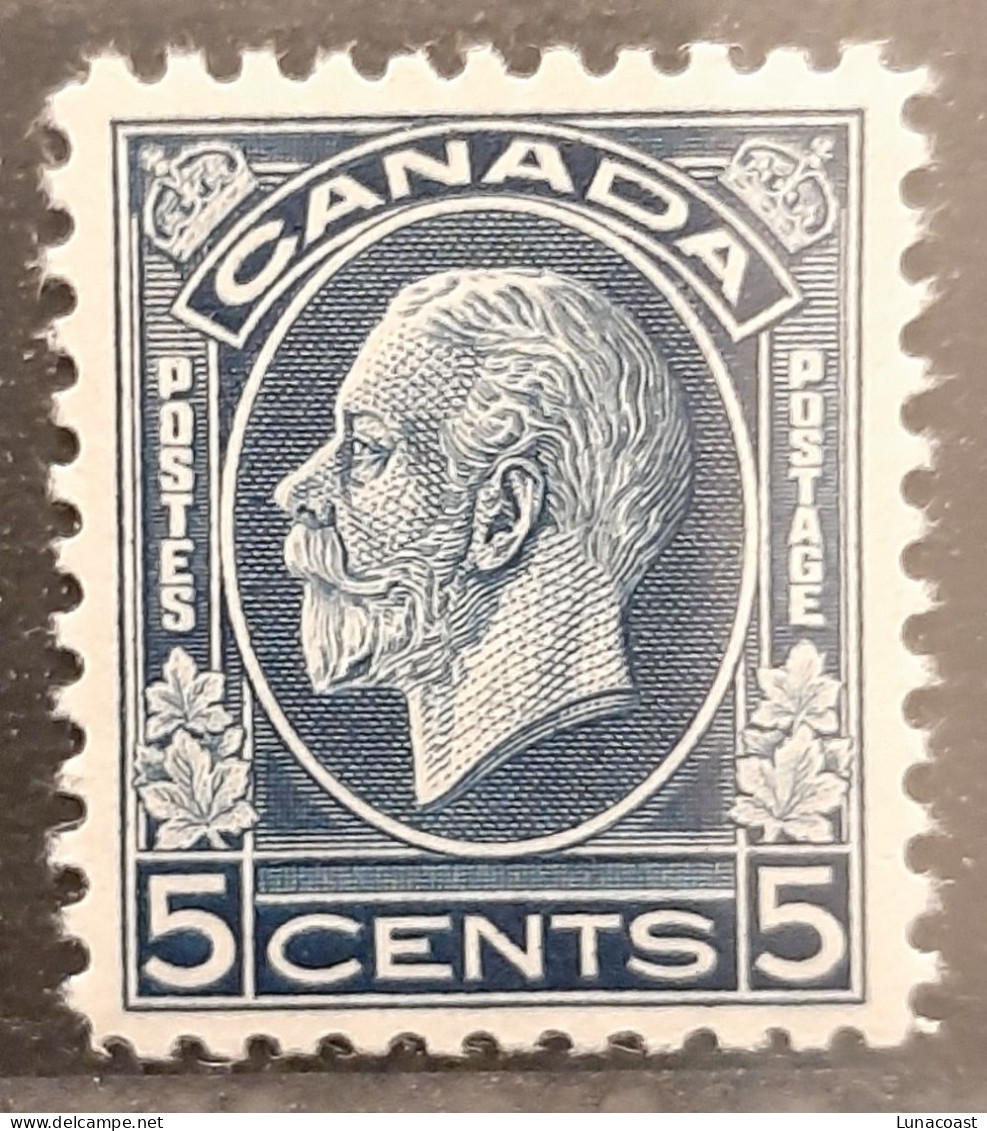 Canada 1932 MH Sc.#199*  5c King George V, Medallion Issue - Unused Stamps