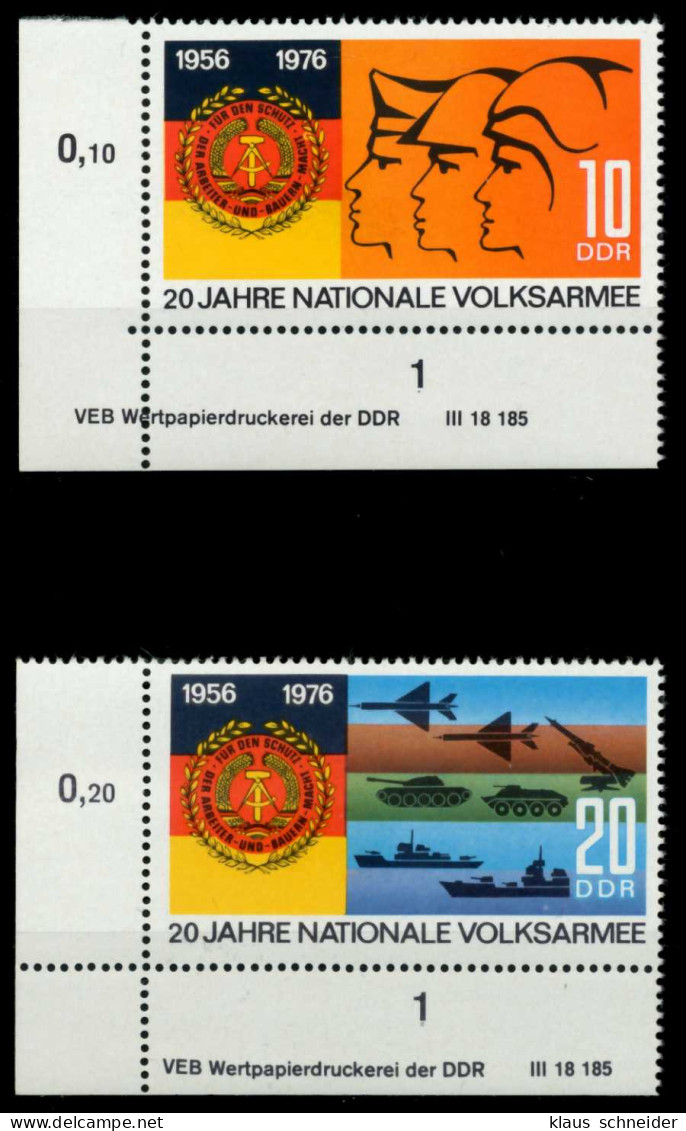DDR 1976 Nr 2116m'dgz-2117dgz Postfrisch ECKE-ULI X69F732 - Nuovi