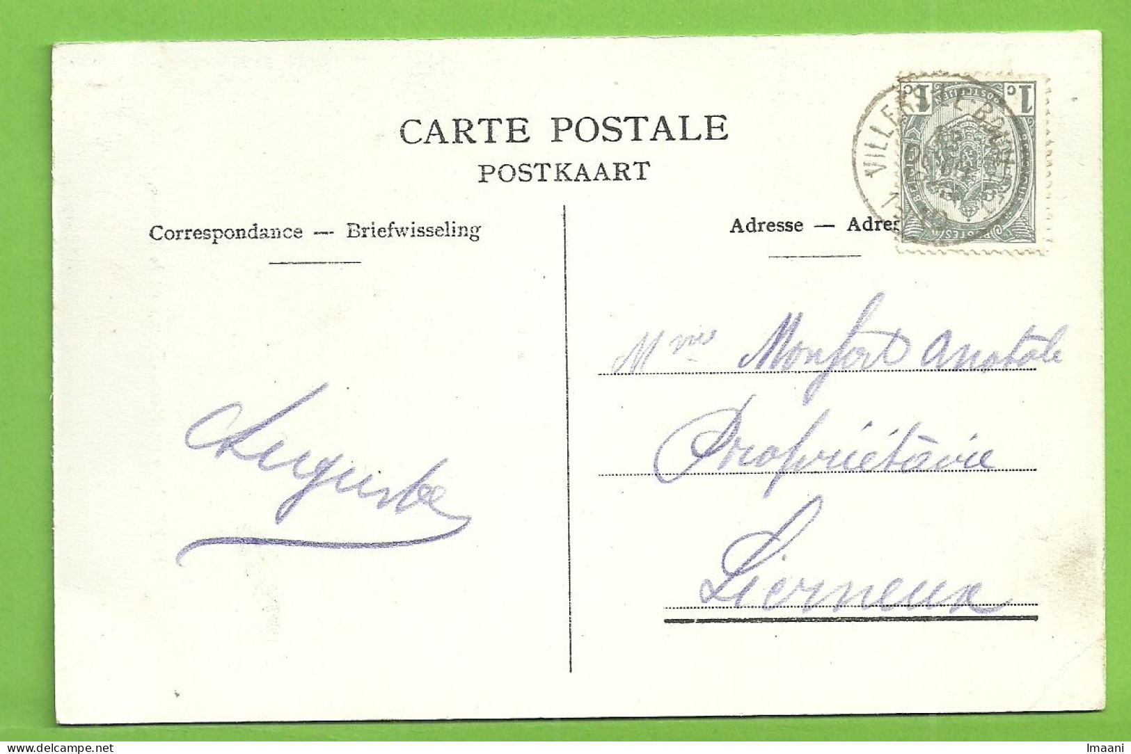 81 Op Kaart (Huy)    Stempel VILLERS-LE-BOUILLET   (K5555) - 1893-1907 Wapenschild