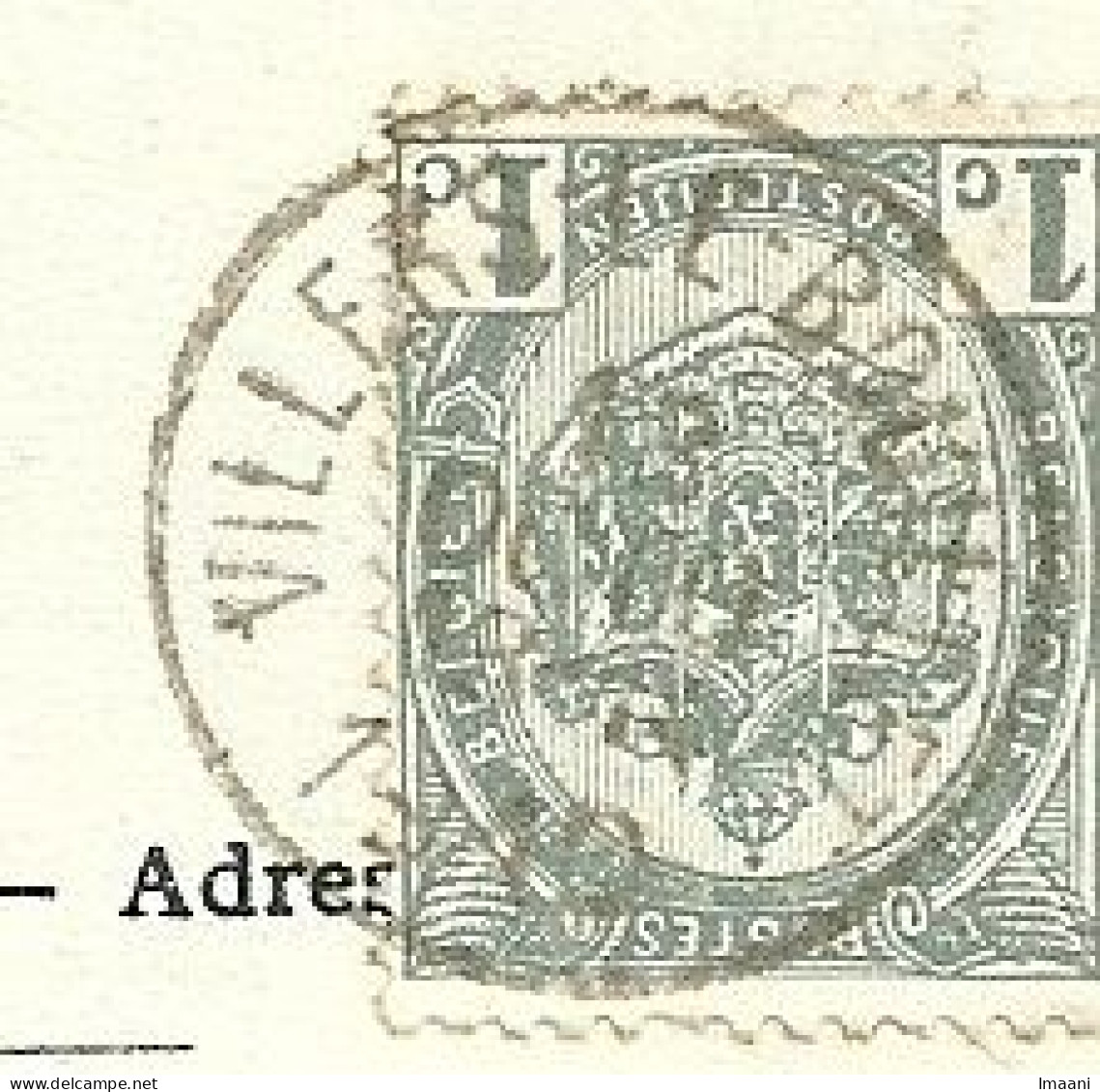 81 Op Kaart (Huy)    Stempel VILLERS-LE-BOUILLET   (K5555) - 1893-1907 Armoiries