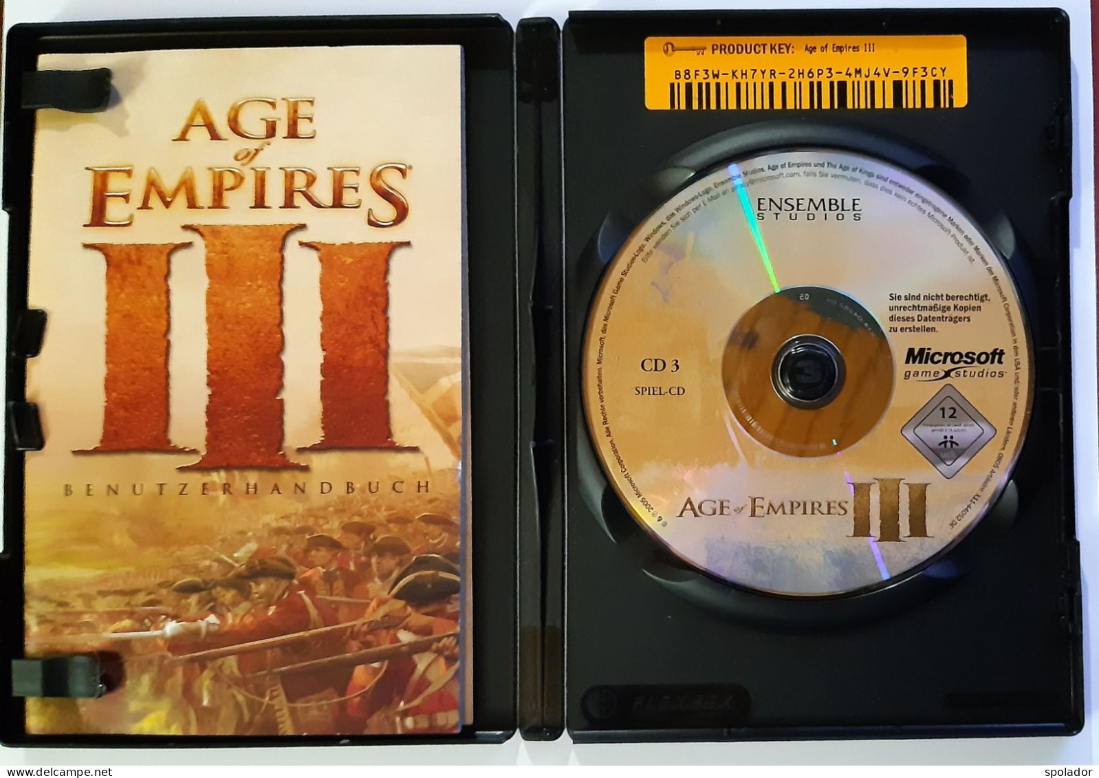 Age Of Empires III (PC GAME CD-ROM, 2005) 3 Set Discs With Manual - Jeux PC