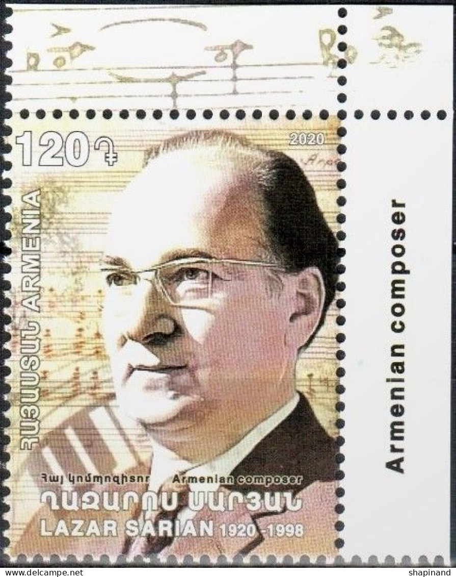 Armenia 2020 100th Anniversary Of Lazar Sarian(1920-1998). Composer, Educator. 1v Quality:100% - Armenië