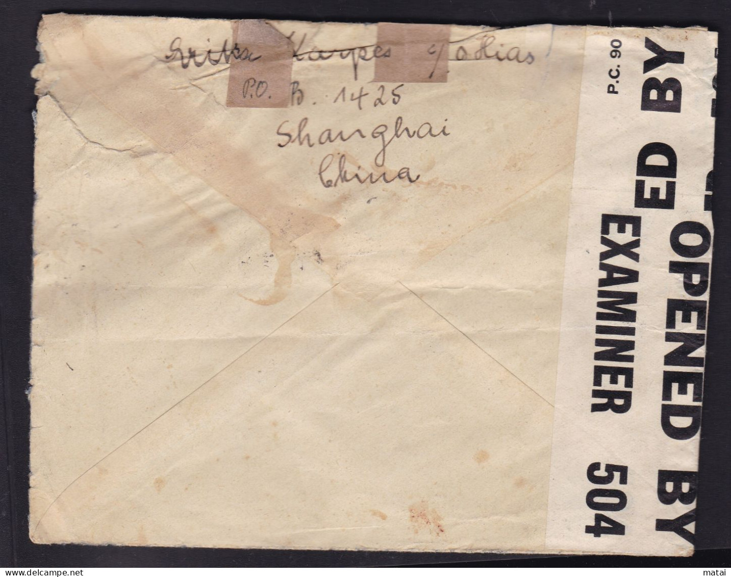 CHINA CHINE  1947.6.29 SHANGHAI TO BERLIN GERMANY COVER WITH OPENED BY EXAMINER 504  BRITISH CENSORSHIP GERMANY - 1912-1949 République