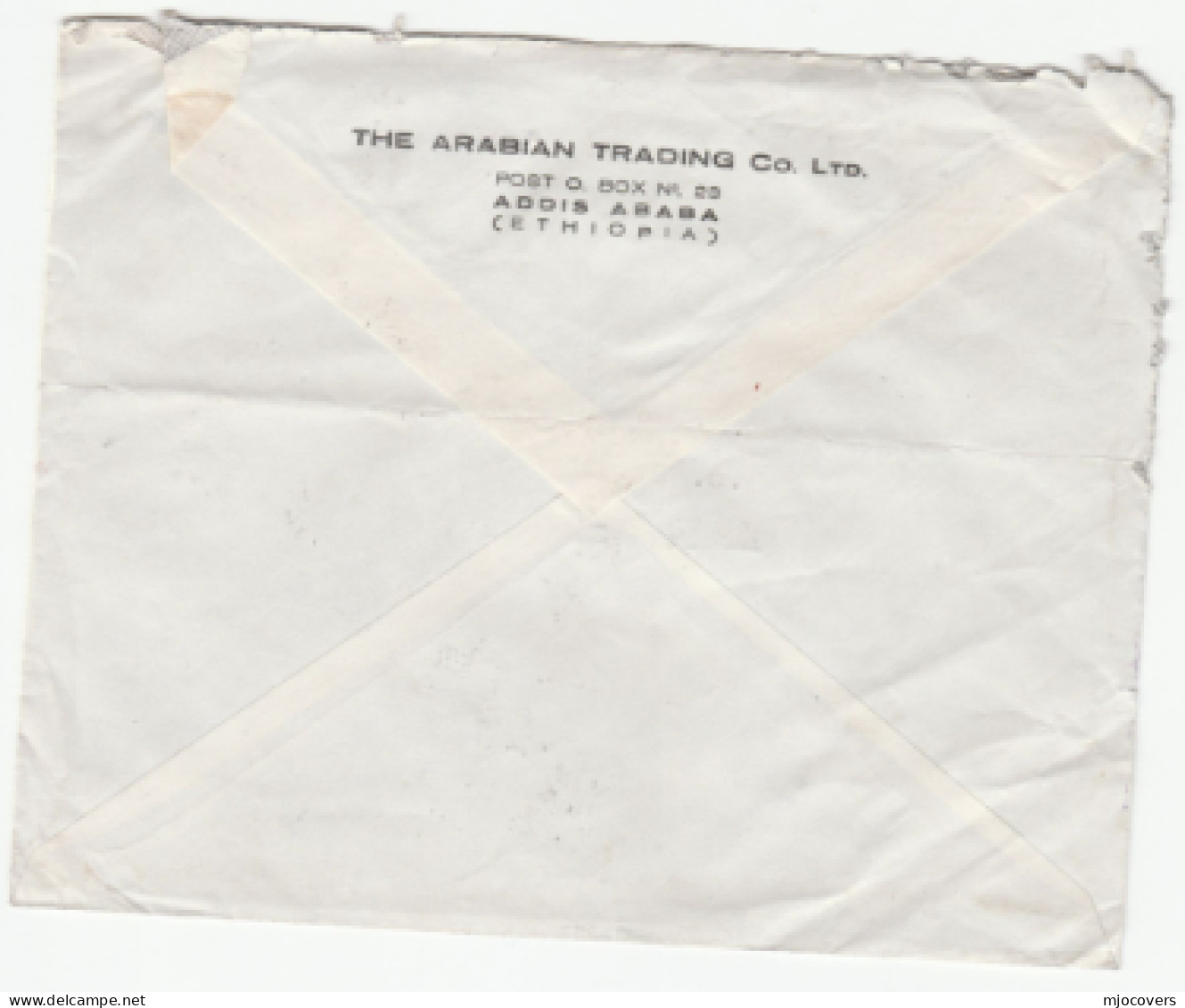 1955 ETHIOPIA  Air Mail COVER To KENYA  Arab Trading Co, AIRPORT Pmk,  Stamps Tree Amba Alaguie Royalty Aviation - Etiopía