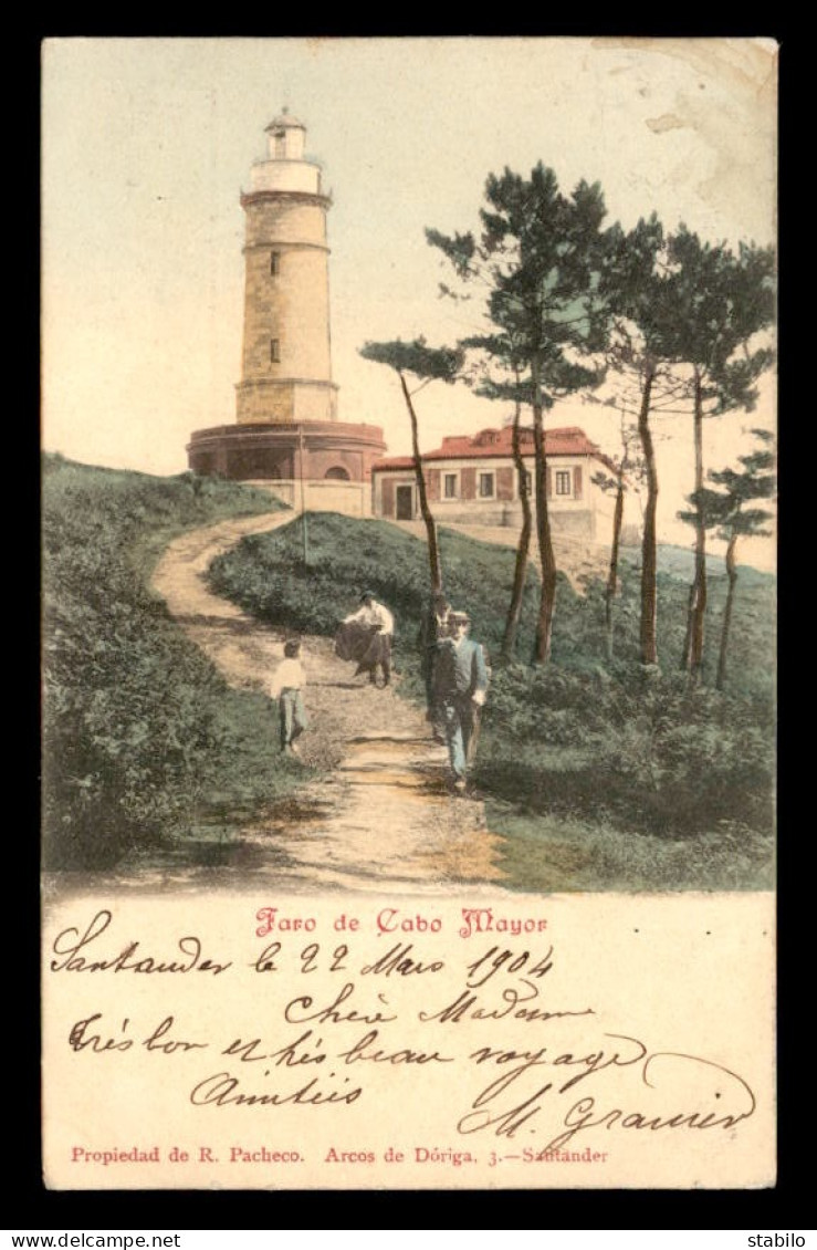 ESPAGNE - FARO DE CABO MAYOR - CARTE COLORISEE - Cantabria (Santander)