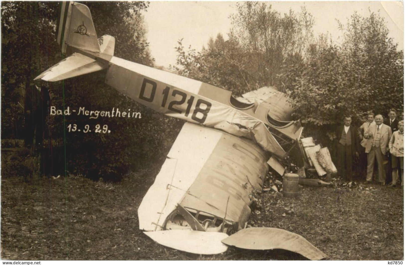 BAd Mergentheim - Flugzeug Absturz 1929 - Bad Mergentheim