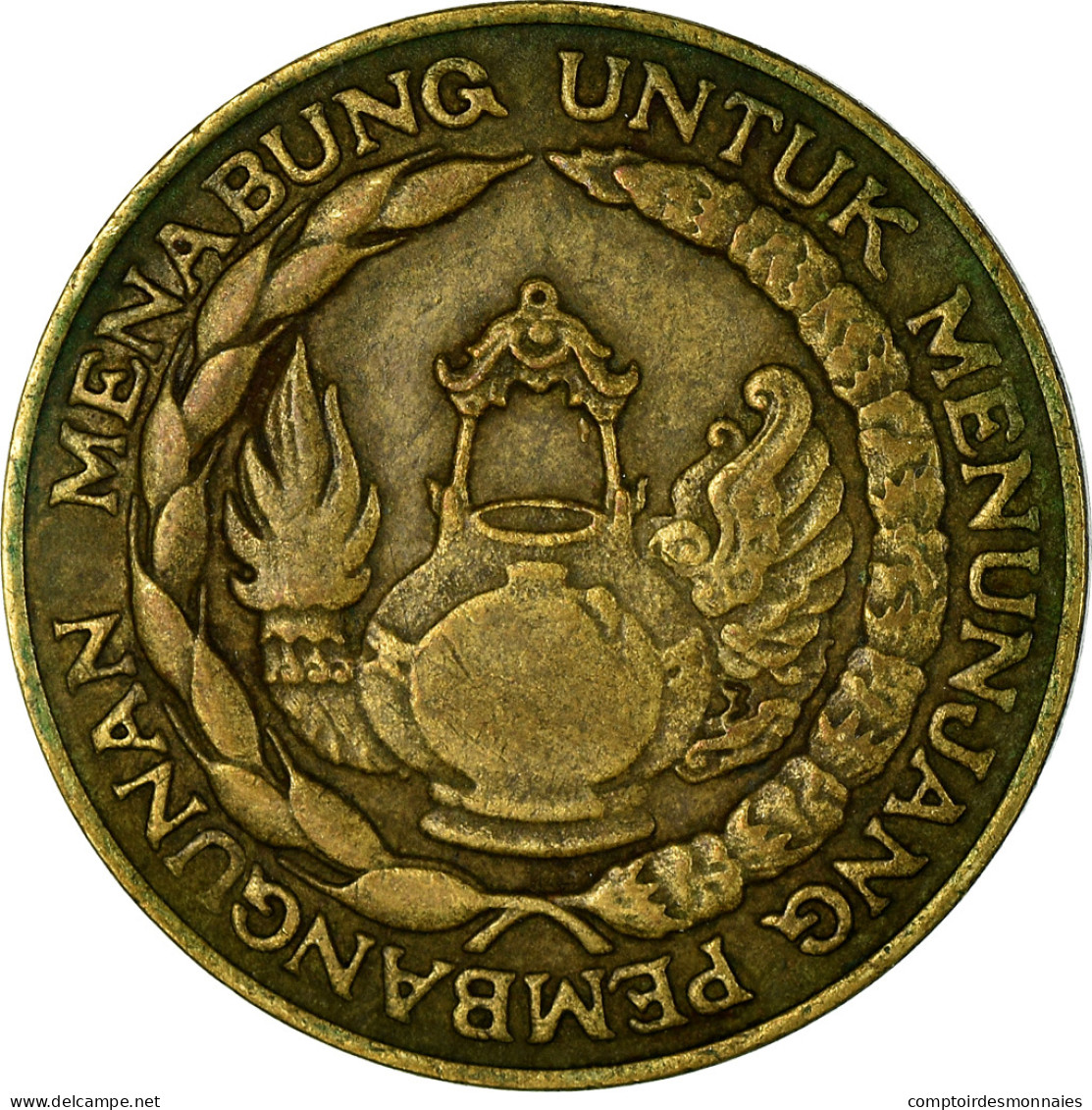Monnaie, Indonésie, 10 Rupiah, 1974, TB+, Brass Clad Steel, KM:38 - Indonesien