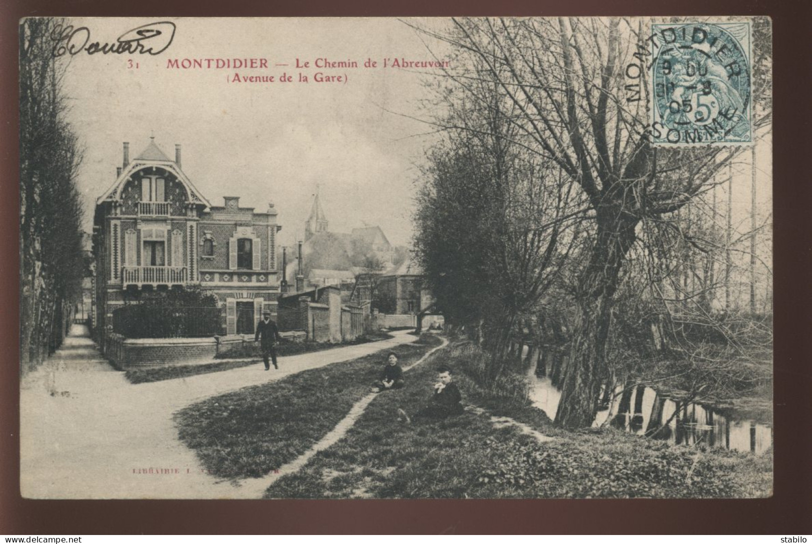 80 - MONTDIDIER - LE CHEMIN DE L'ABREUVOIR - AVENUE DE LA GARE - Montdidier