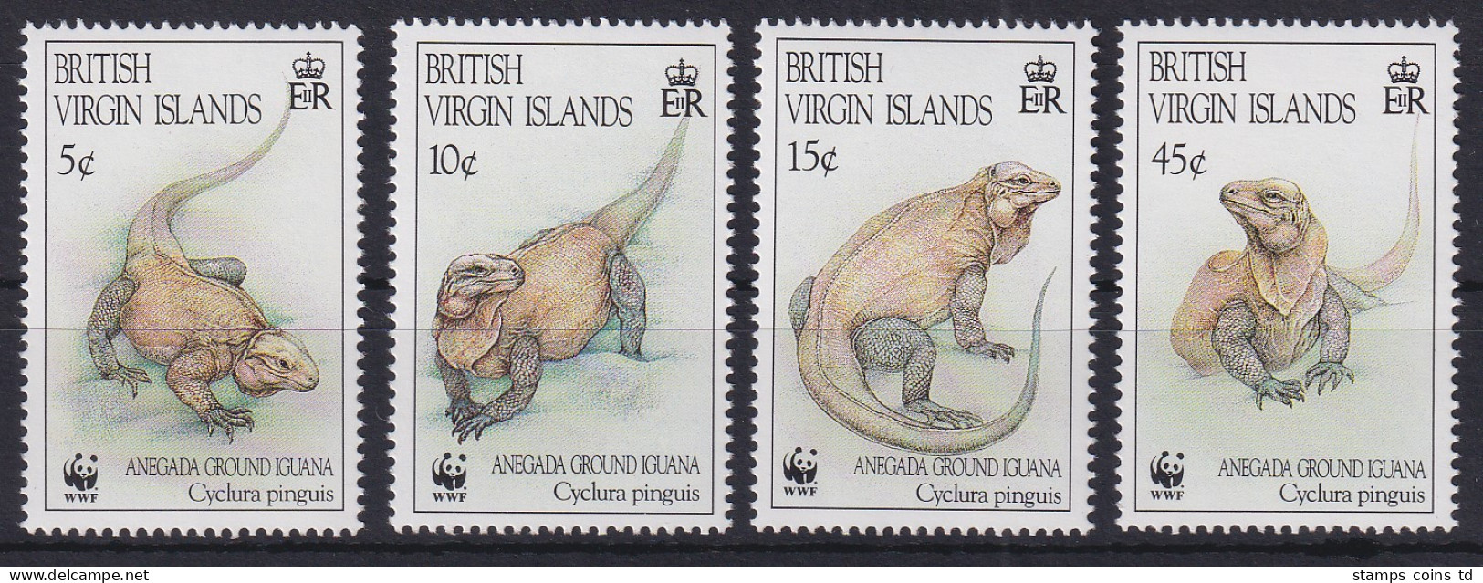 British Virgin Islands 1994 WWF Echsen Leguan Mi.-Nr. 814-817 Postfrisch ** - British Virgin Islands