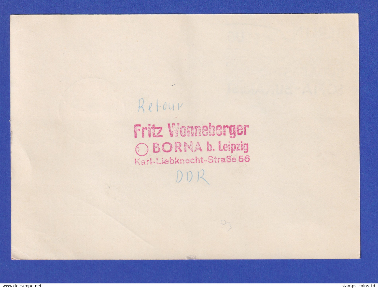 DDR 13.5.1956 Mi.-Nr. 459-60B Auf Karte Erstflug Berlin-Prag - Sonstige & Ohne Zuordnung