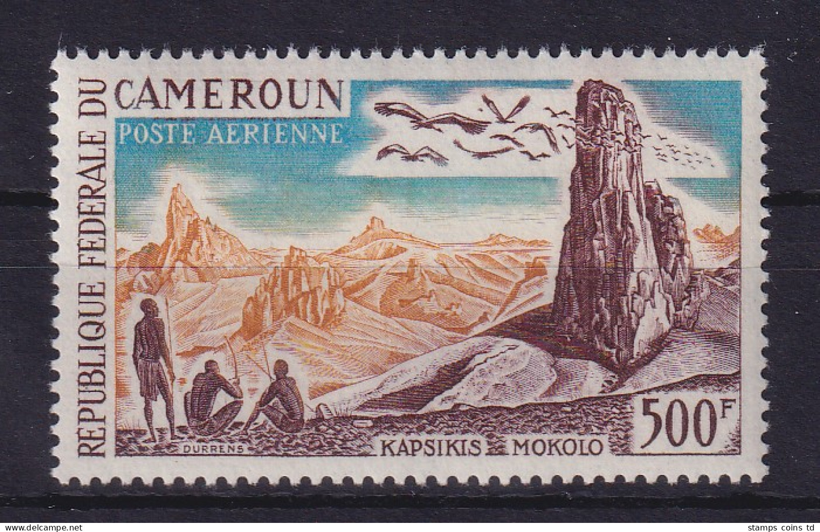 Kamerun 1962 Flugpostmarke Störche über Landschaft  Mi.-Nr. 373 Postfrisch **  - Camerún (1960-...)