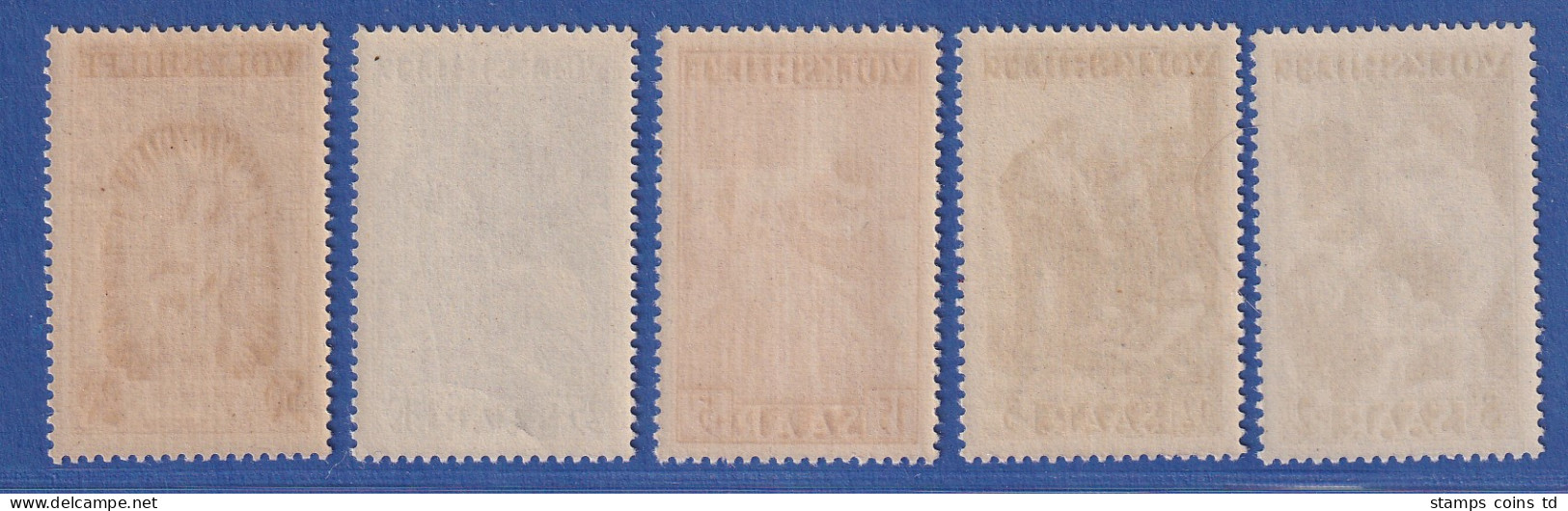 Saarland 1949 Volkshilfe Gemälde Mi.-Nr. 267-271 Postfrisch ** - Neufs