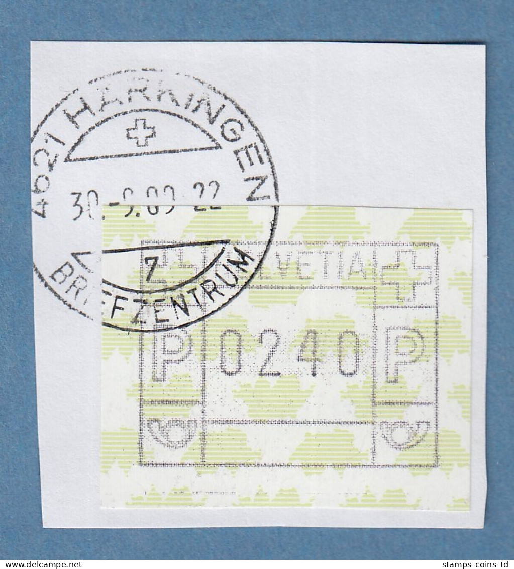 Schweiz 1997 FRAMA-ATM Landkarte Der Schweiz, Druck SCHWARZ, Mi-Nr. 5ye 0240 O - Francobolli Da Distributore