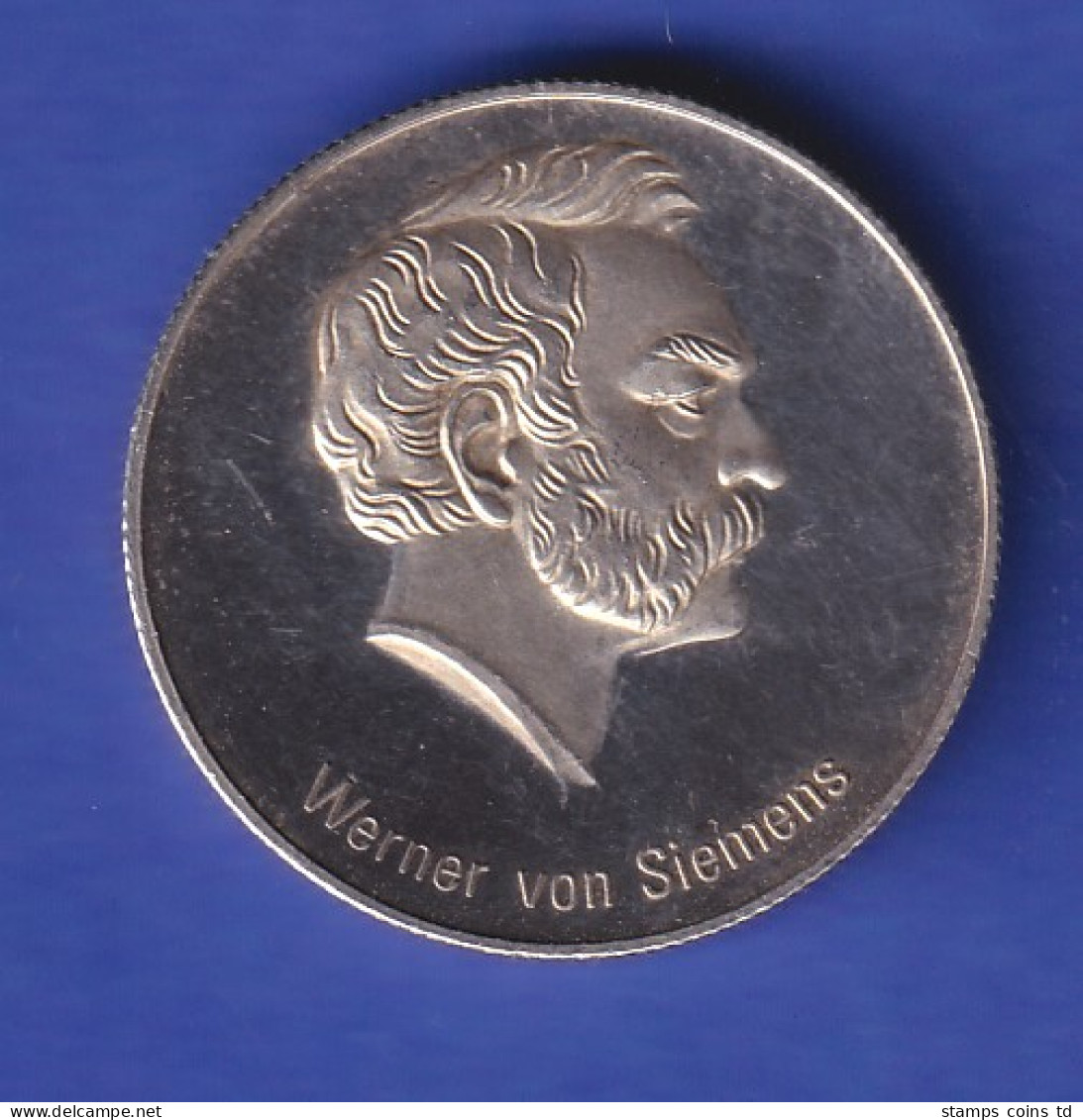 Silbermedaille Deutschland 1997 Werner Von Siemens 150. Geburtstag 19,8g Ag999 - Ohne Zuordnung