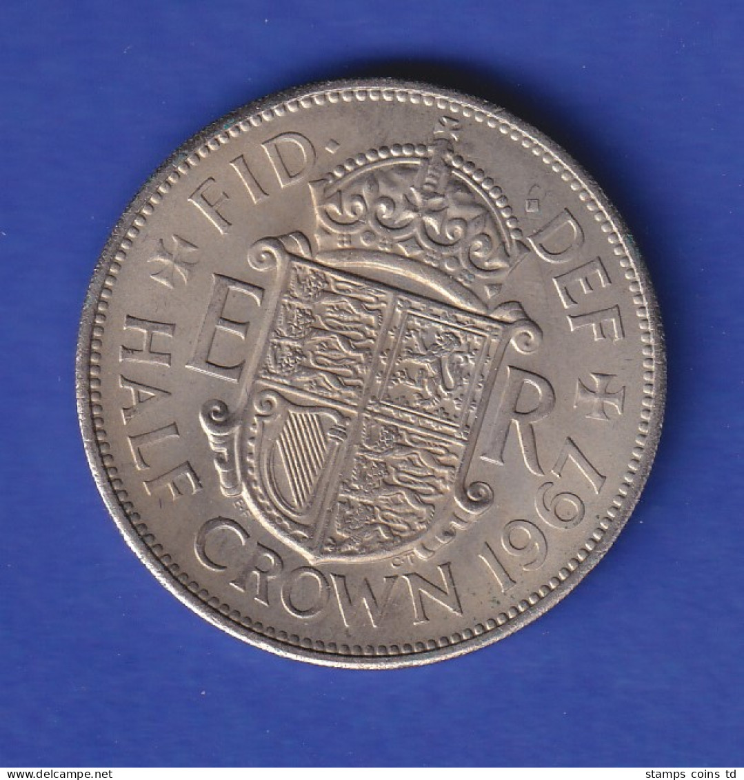 Großbritannien Kursmünze Half Crown 1967  Wappen - Andere & Zonder Classificatie
