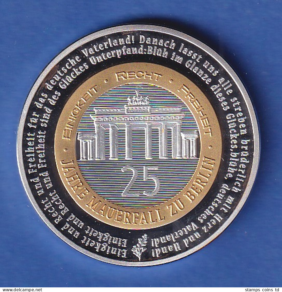 Medaille 2014 - 25 Jahre Mauerfall - Sonstige & Ohne Zuordnung