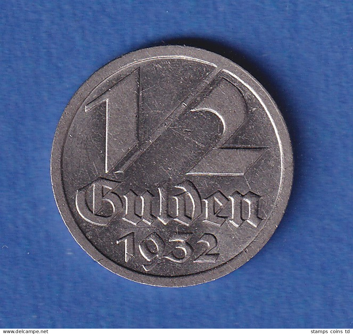 Danzig Kursmünze 1/2 Gulden 1932 Vz-stg - Other & Unclassified