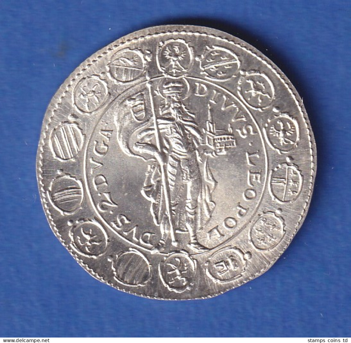 Österreich 1963 Nachprägung Silbermünze 1642 Erzherzog Ferdinand Karl 6,4g/Ag835 - Austria