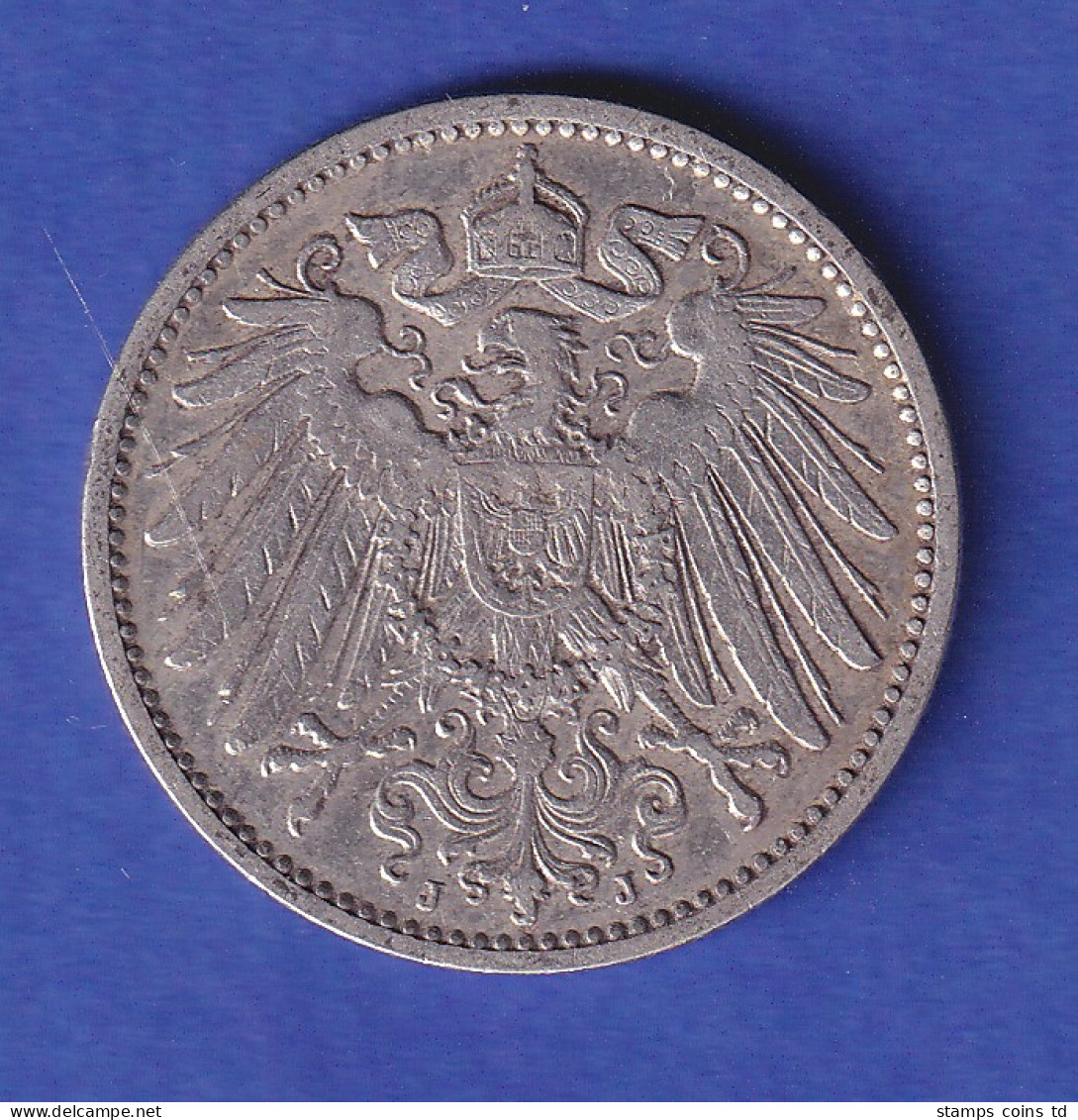 Deutsches Kaiserreich Silber-Kursmünze 1 Mark 1906 J Ss - Andere & Zonder Classificatie