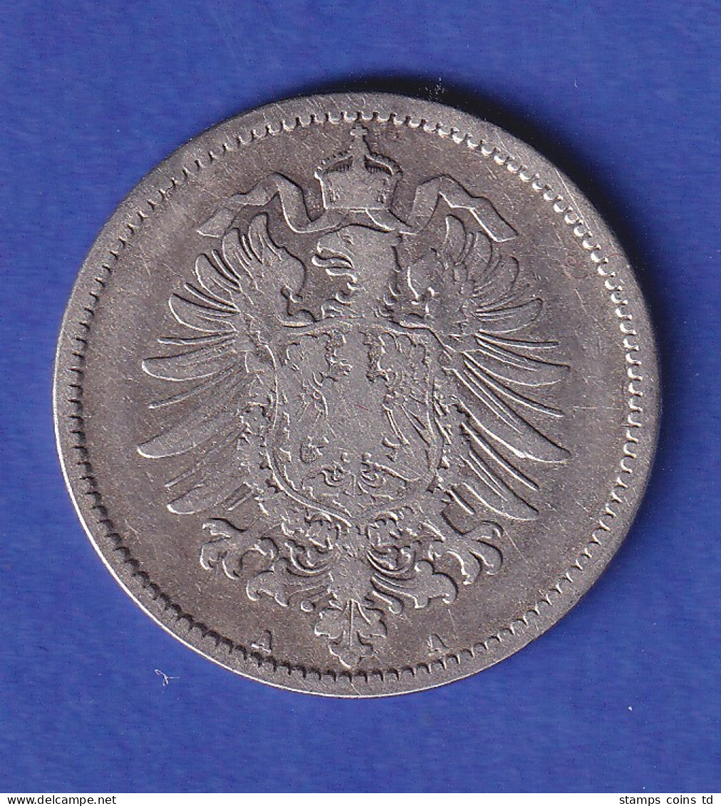 Deutsches Kaiserreich Silber-Kursmünze 1 Mark 1873 A S - Altri & Non Classificati