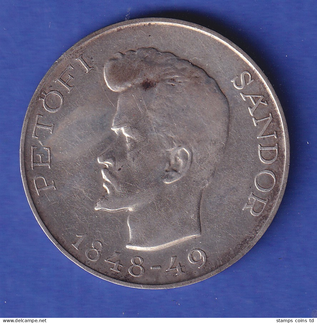 Ungarn Silbermünze 5 Forint Sandor Petöfi 1948 - Ungarn