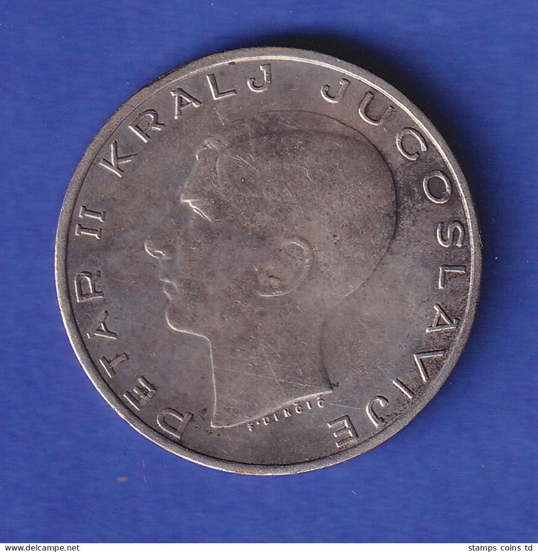 Jugoslawien Silbermünze 20 Dinar König Peter II. 1938 - Hongrie