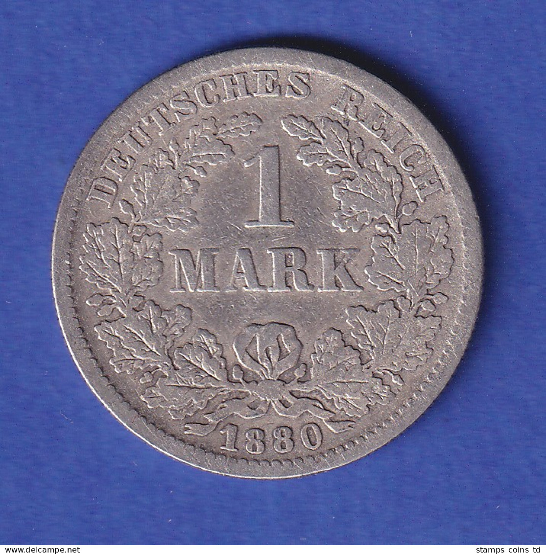 Deutsches Kaiserreich Silber-Kursmünze 1 Mark 1880 F S - Autres & Non Classés
