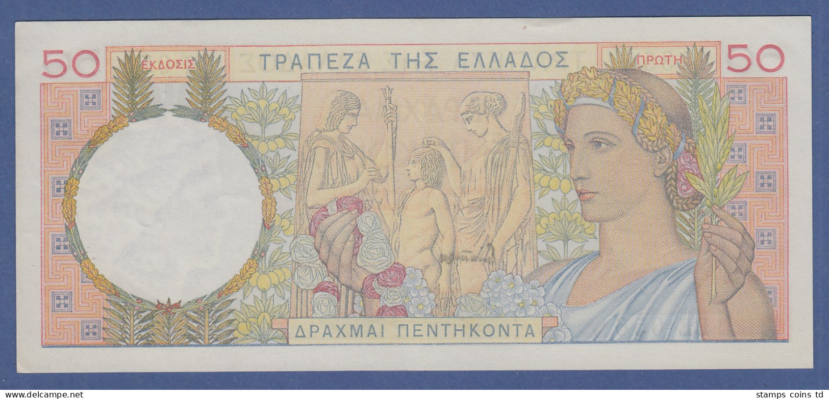 Banknote Griechenland 50 Drachmen 1935 - Griechenland