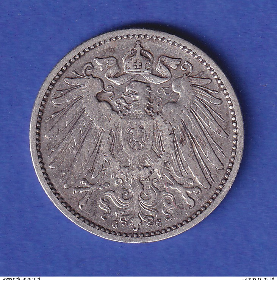 Deutsches Kaiserreich Silber-Kursmünze 1 Mark 1902 G, Ss  - Autres & Non Classés
