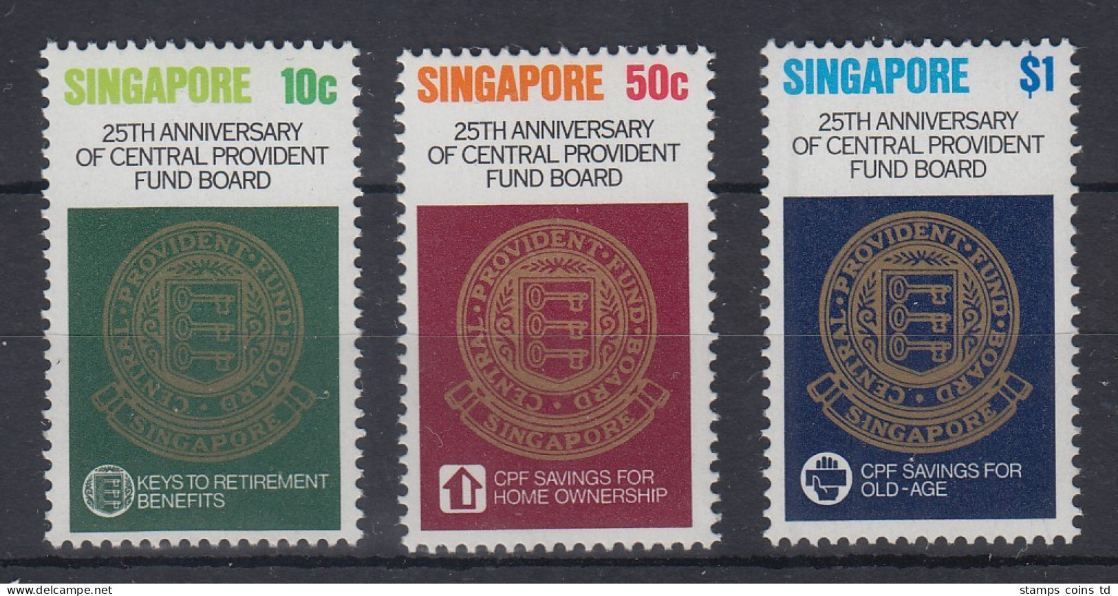 Singapur 1980 Versicherung Mi.-Nr. 359-61 Postfrisch **  - Singapore (1959-...)
