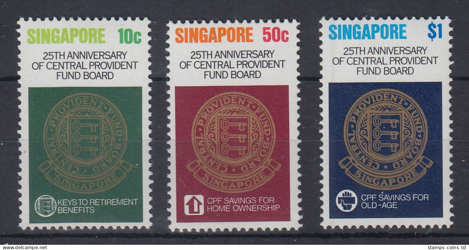 Singapur 1980 Versicherung Mi.-Nr. 359-61 Postfrisch **  - Singapur (1959-...)