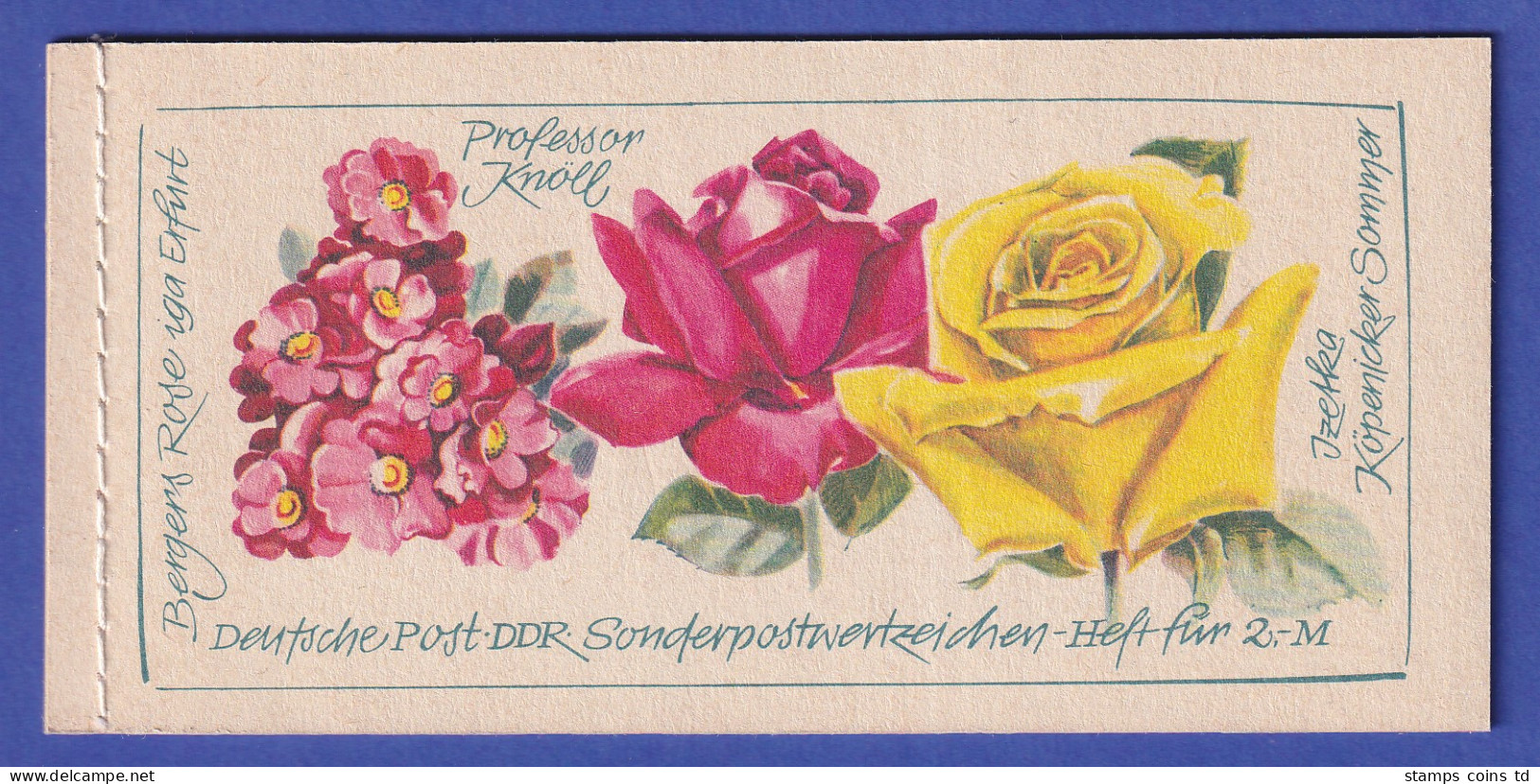 DDR 1972 Markenheftchen Rosen Mi.-Nr. MH 6 I Billigste Type Postfrisch ** - Postzegelboekjes