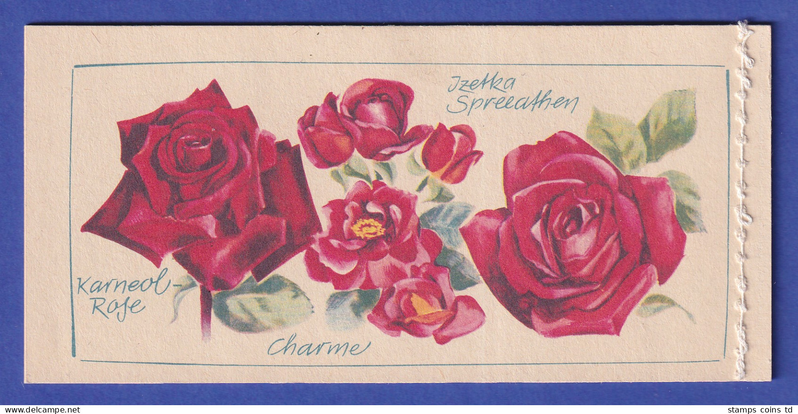 DDR 1972 Markenheftchen Rosen Mi.-Nr. MH 6 I Billigste Type Postfrisch ** - Markenheftchen