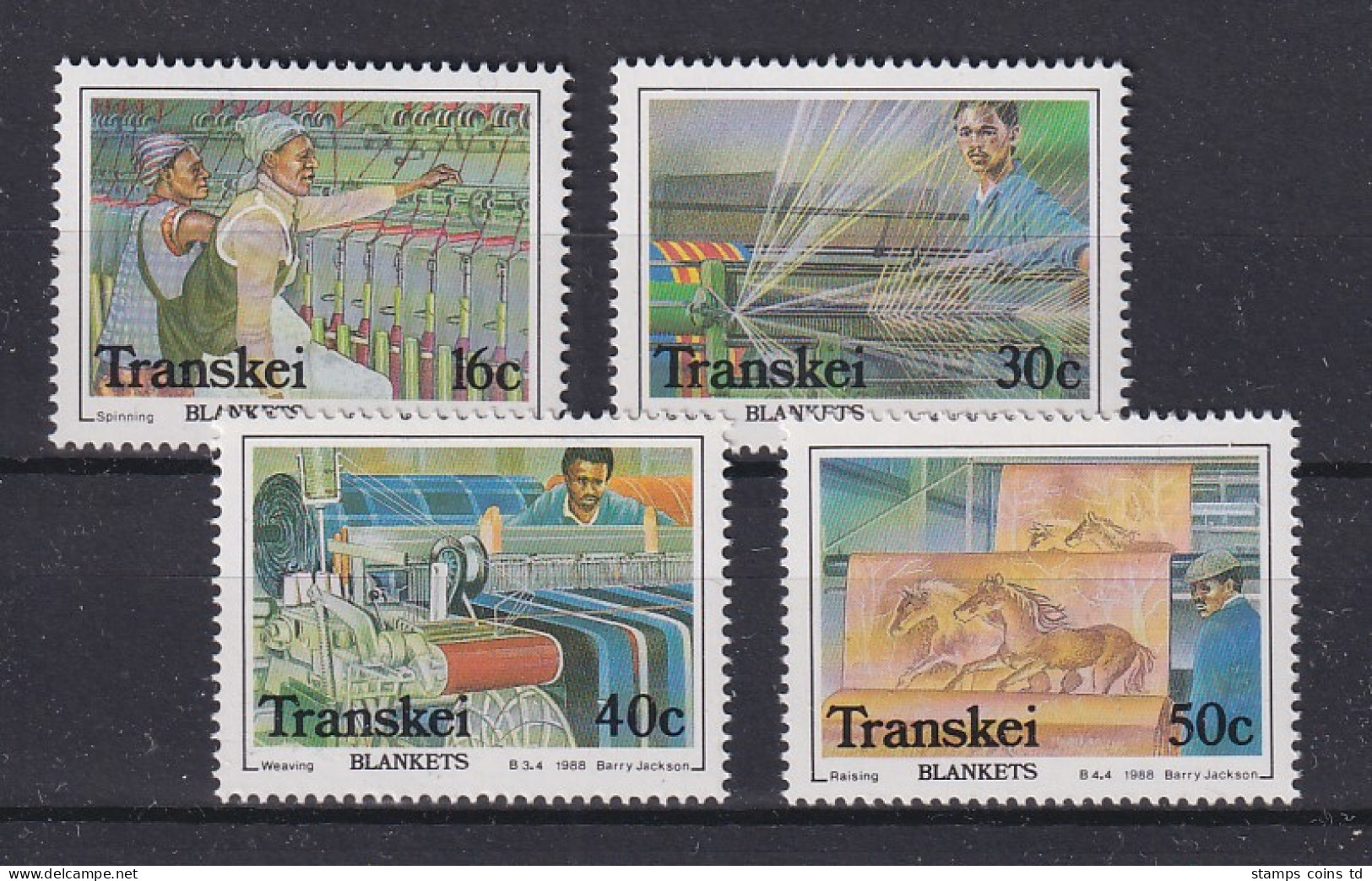 Südafrika RSA Transkei 1988 Decken-Produktion Mi.-Nr. 218-221  Kpl. **  - Transkei