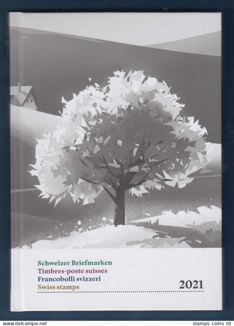 Schweiz Amtliches Briefmarken-Jahrbuch Der Post PTT 2021 Komplett Bestückt **  - Otros & Sin Clasificación