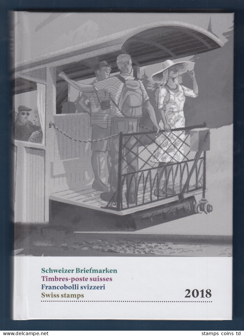 Schweiz Amtliches Briefmarken-Jahrbuch Der Post PTT 2018 Komplett Bestückt **  - Otros & Sin Clasificación