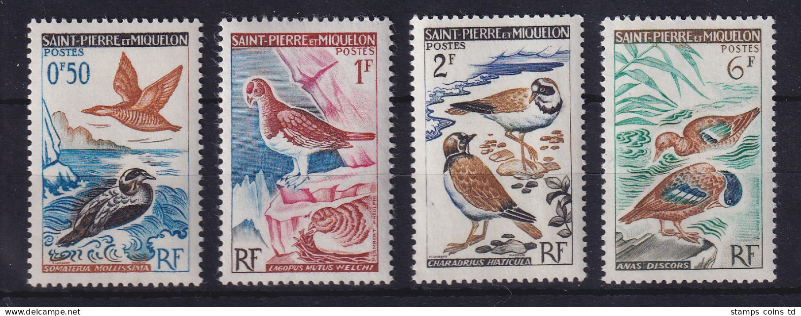 St. Pierre Und Miquelon 1963 Vögel Mi.-Nr. 398-401 Postfrisch ** - Sonstige & Ohne Zuordnung