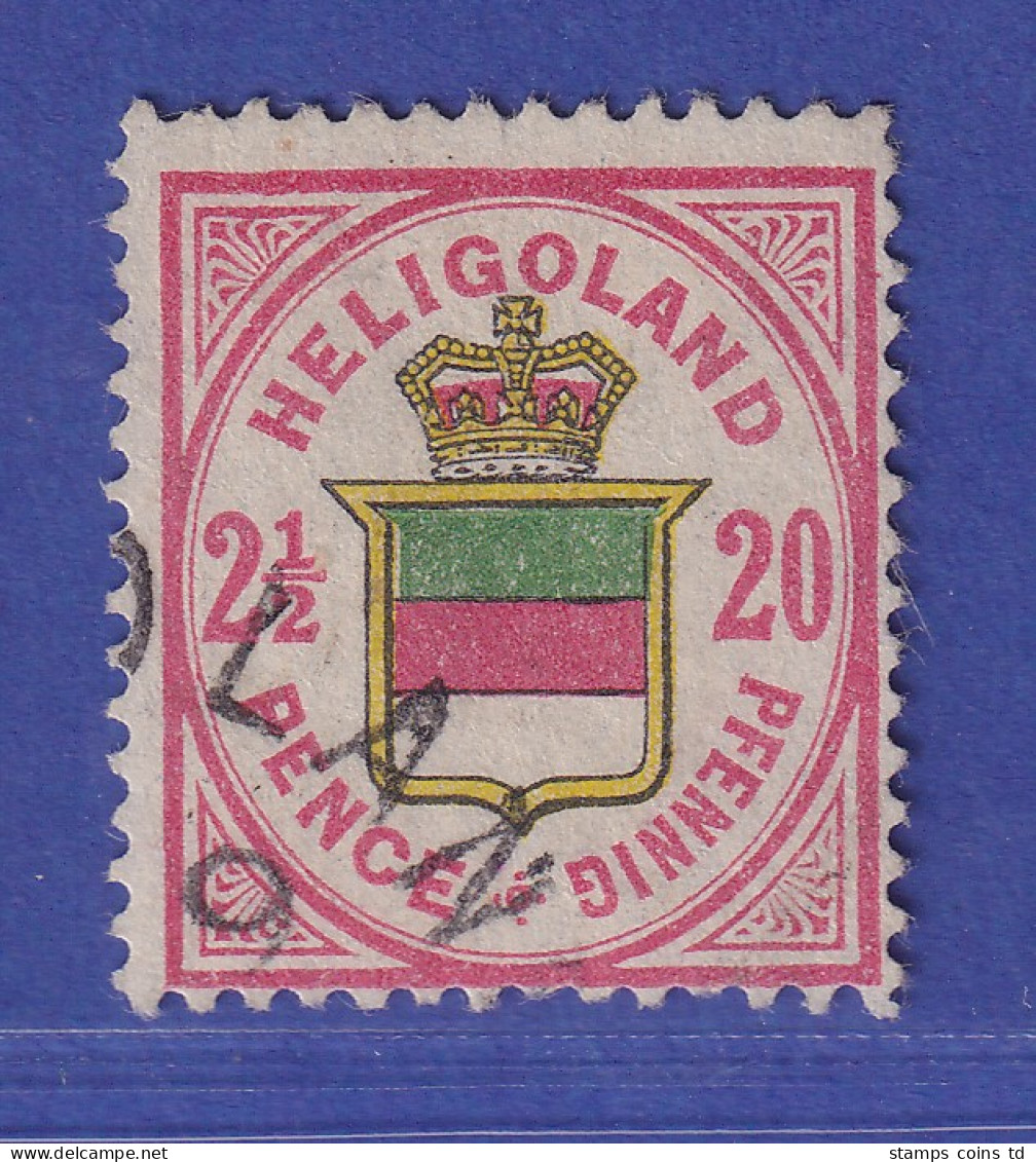 Altdeutschland Helgoland 2 1/2 Pence = 20 Pfennig Mi.-Nr.18 D O Gepr. PFENNINGER - Héligoland