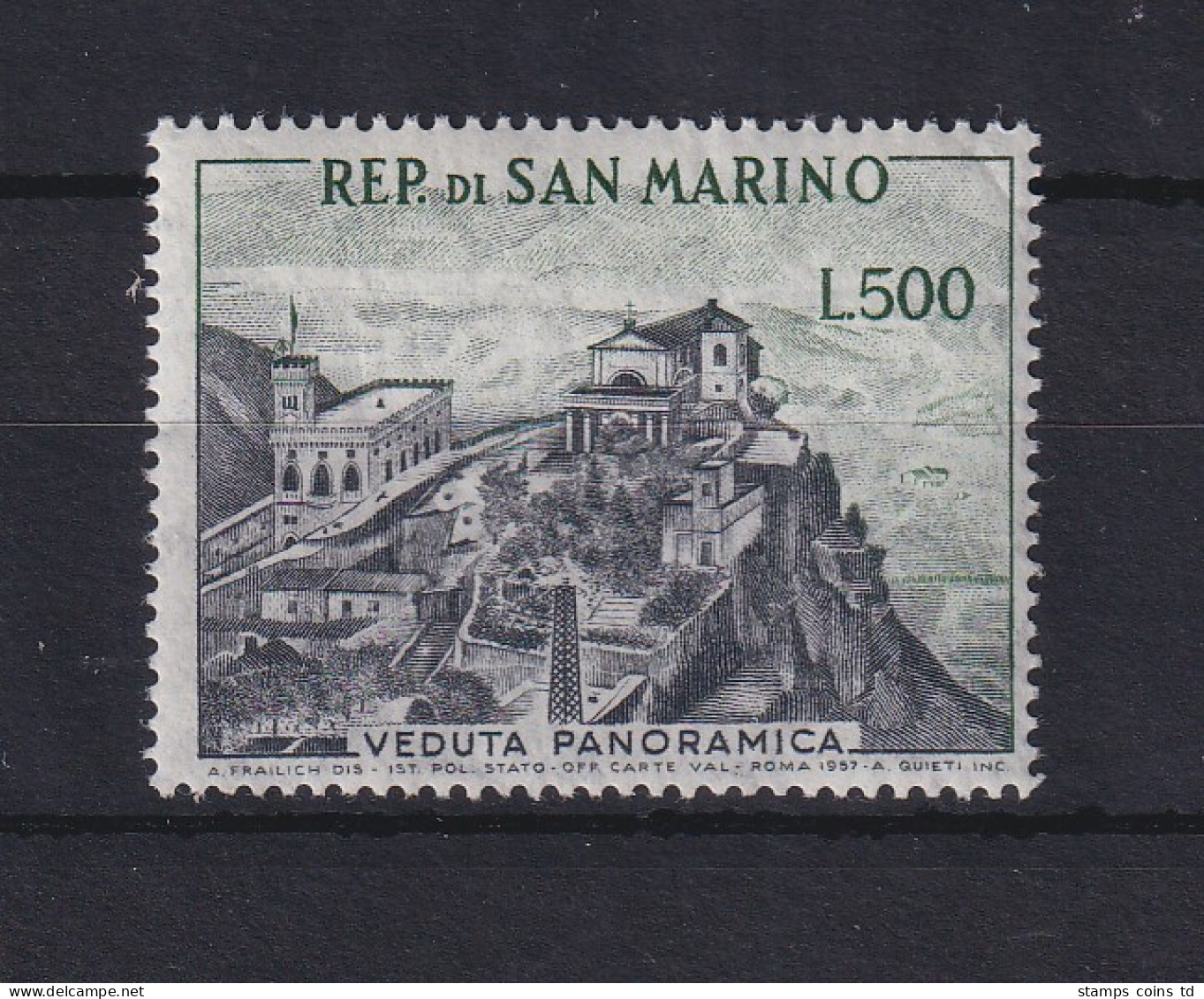 San Marino 1958 Freimarke Landschaften 500 Lire Mi.-Nr. 586  ** - Autres & Non Classés