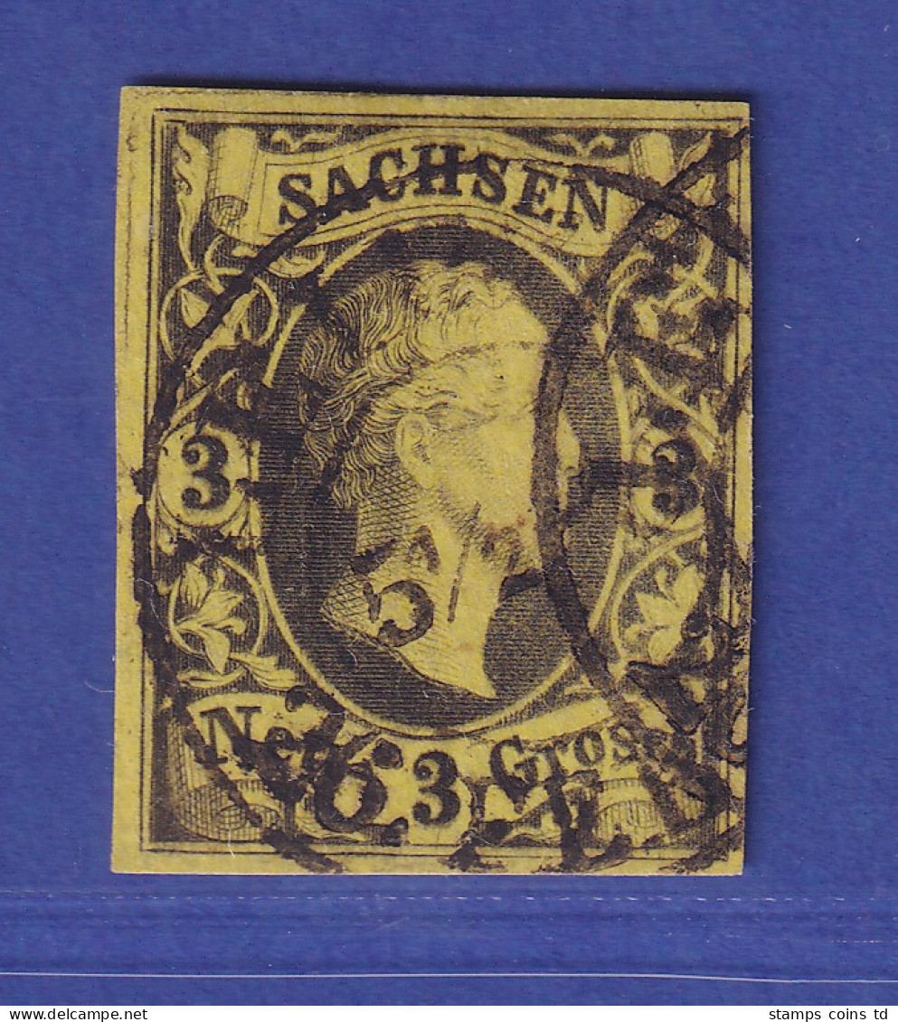 Sachsen Friedrich August II.3 Ngr Mi.-Nr. 6 Gestempelt Gepr. PFENNINGER - Sachsen
