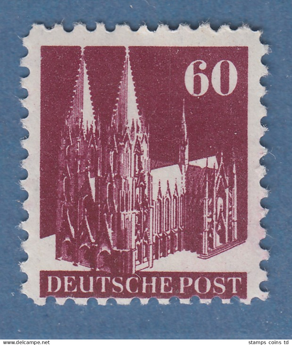 Bizone Bautenserie 60Pfg Kölner Dom Weit Gez. L11 Mi.-Nr. 93 I W B **  - Neufs