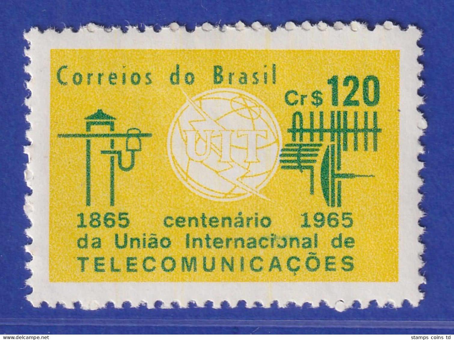 Brasilien 1965 100 Jahre Internationale Fernmeldeunion ITU Mi.-Nr. 1078 ** - Sonstige & Ohne Zuordnung