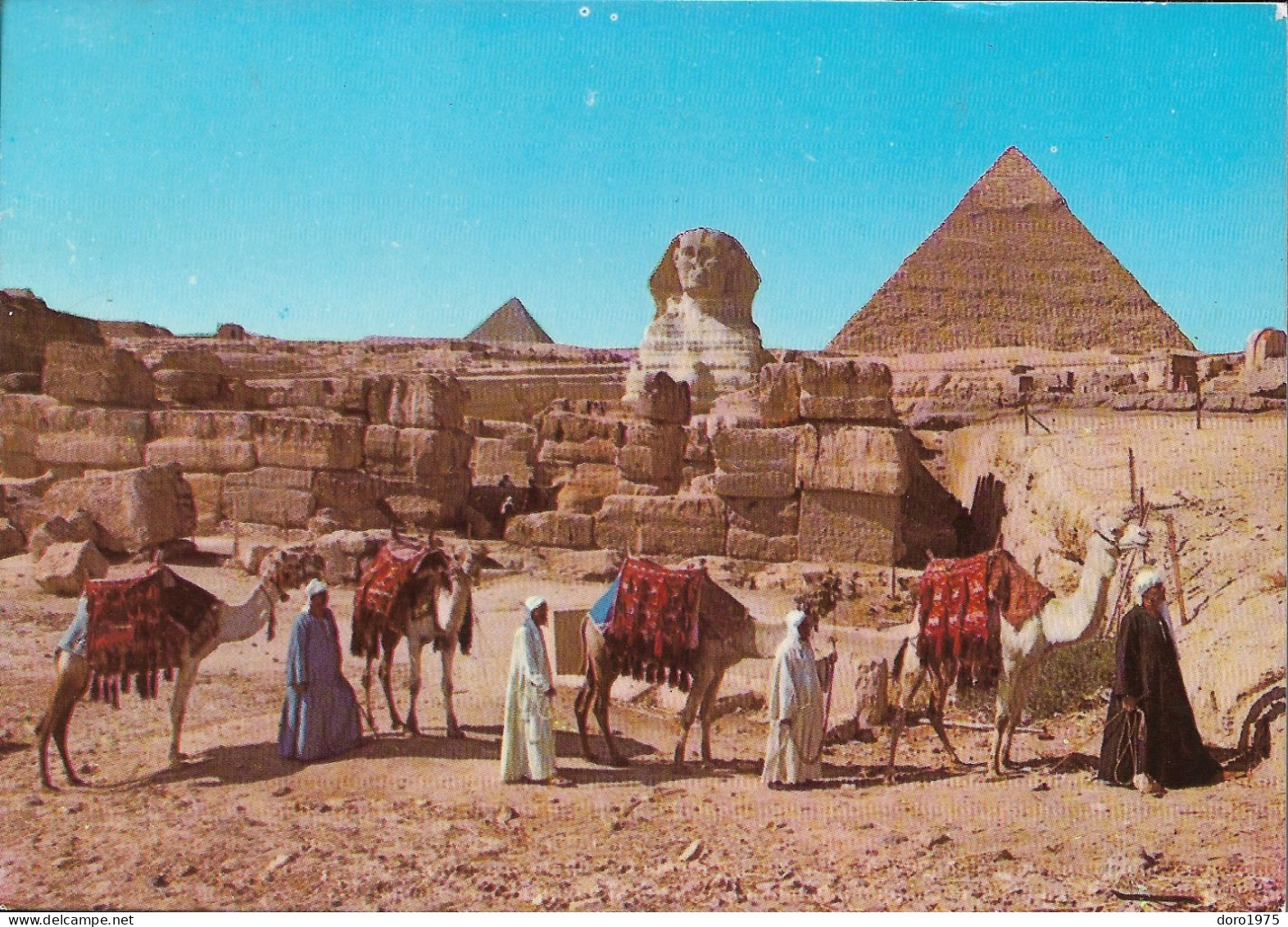 EGYPT - Giza - Pyramids - Sphinx - Used Postcard - Gizeh