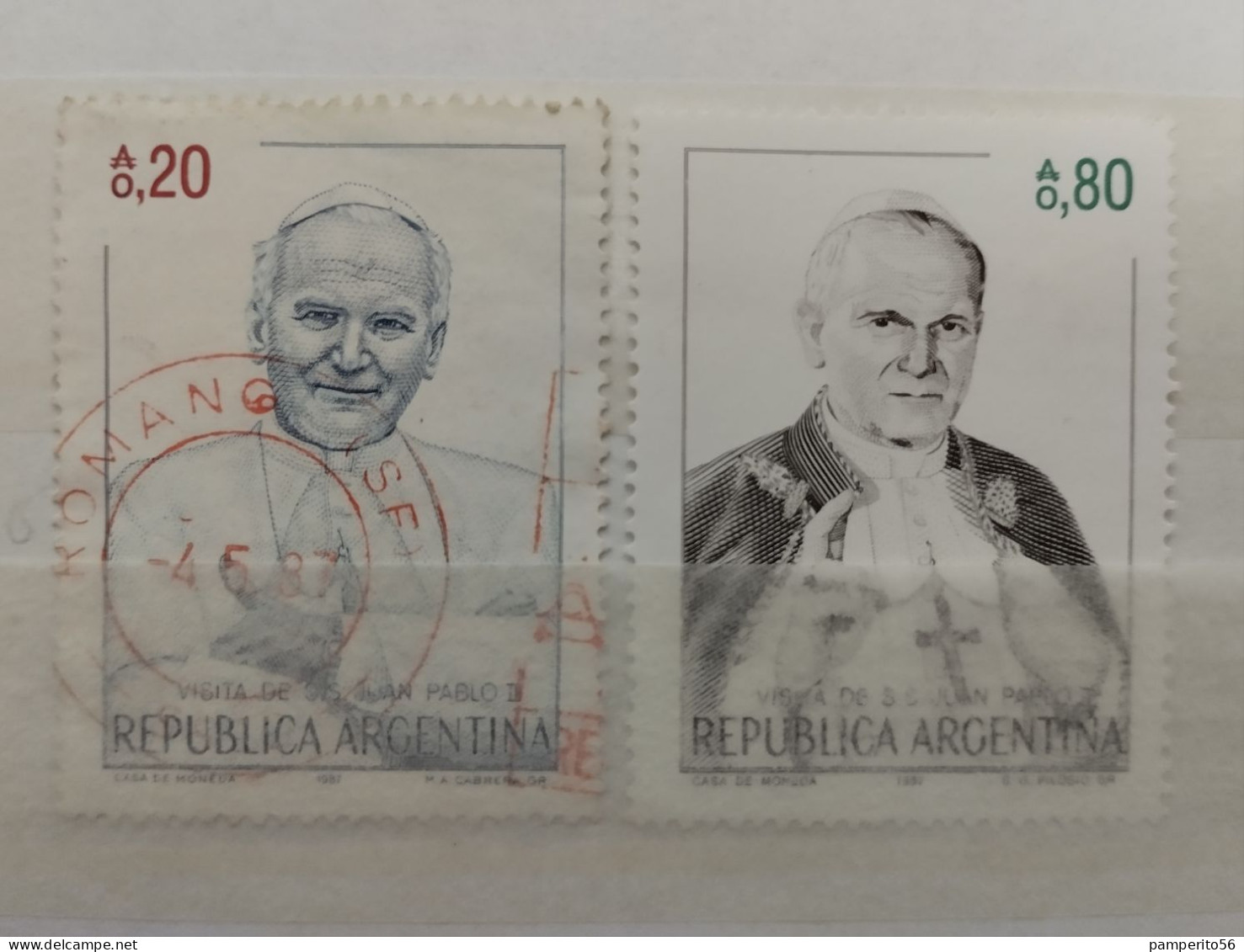 ARGENTINA - AÑO 1987 - 2da Visita De SS Juan Pablo II Serie Completa - Usados - Used Stamps