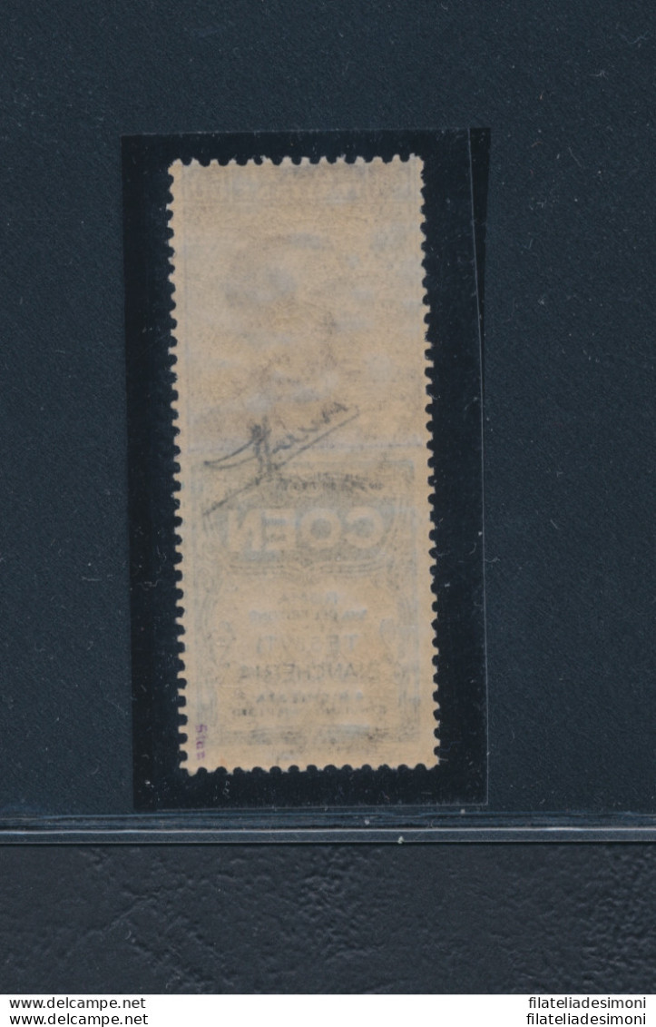 1924 Italia - Regno ,  Pubblicitario N. 10, 50 Cent COEN Violetto E Azzurro , MN - Pubblicitari