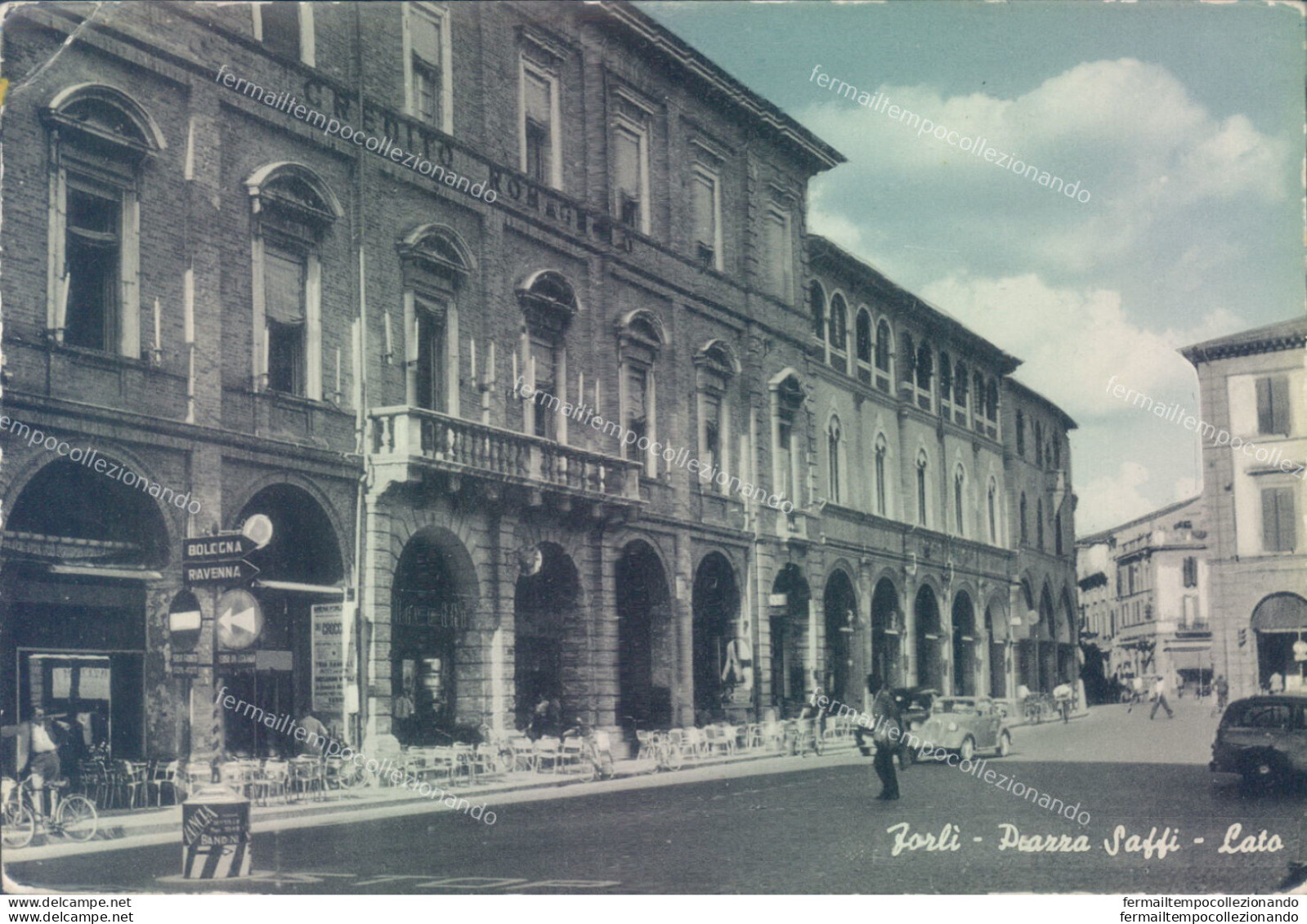 Ad605 Cartolina  Forli' Citta' Piazza Saffi Lato - Forlì