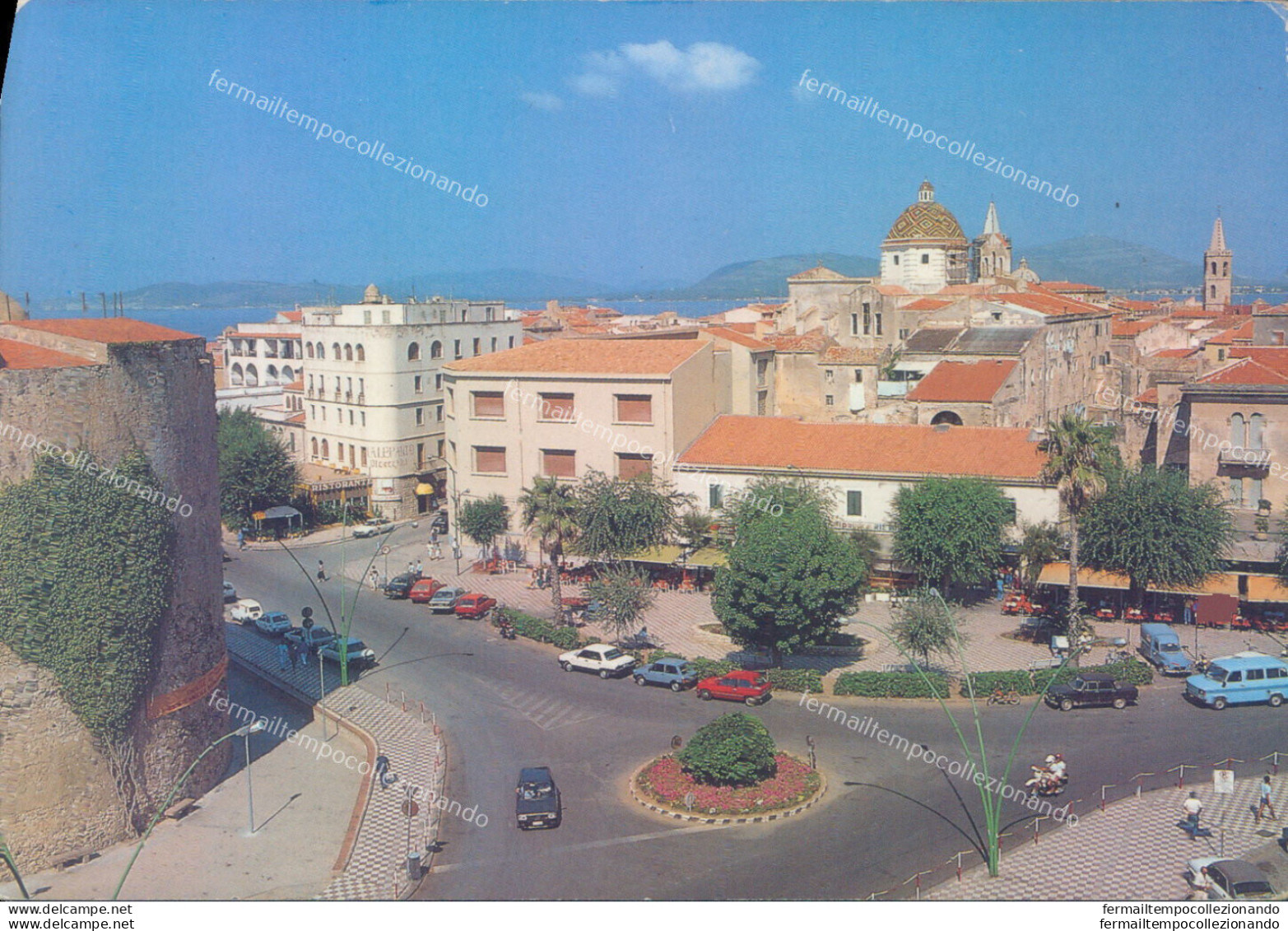 Ad366 Cartolina Alghero Piazza Sulis Provincia Di Sassari - Sassari