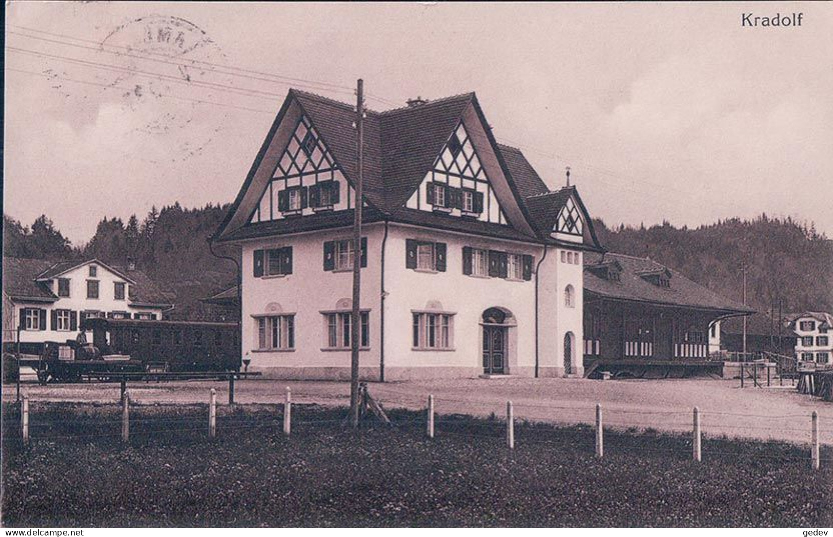 Kradolf Schönenberg TG, Chemin De Fer, Gare Et Train (29.6.1920) - Autres & Non Classés