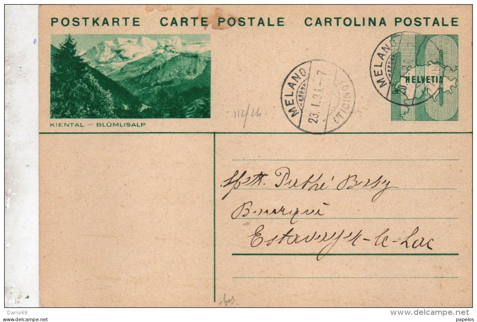 1934    CARTOLINA POSTALE - Enteros Postales